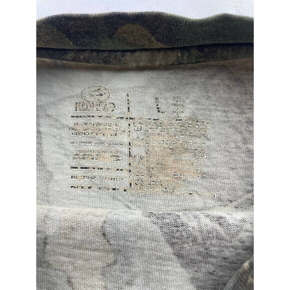 Redhead Camo Shirt Mens Large Green Camouflage Pocket Tee Short Sleeve - Picture 2 of 5